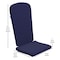 Flash Furniture White Folding Adirondack Chairs-Blue Cushions, 2PK 2-JJ-C14505-CSNBL-WH-GG - alternate 3